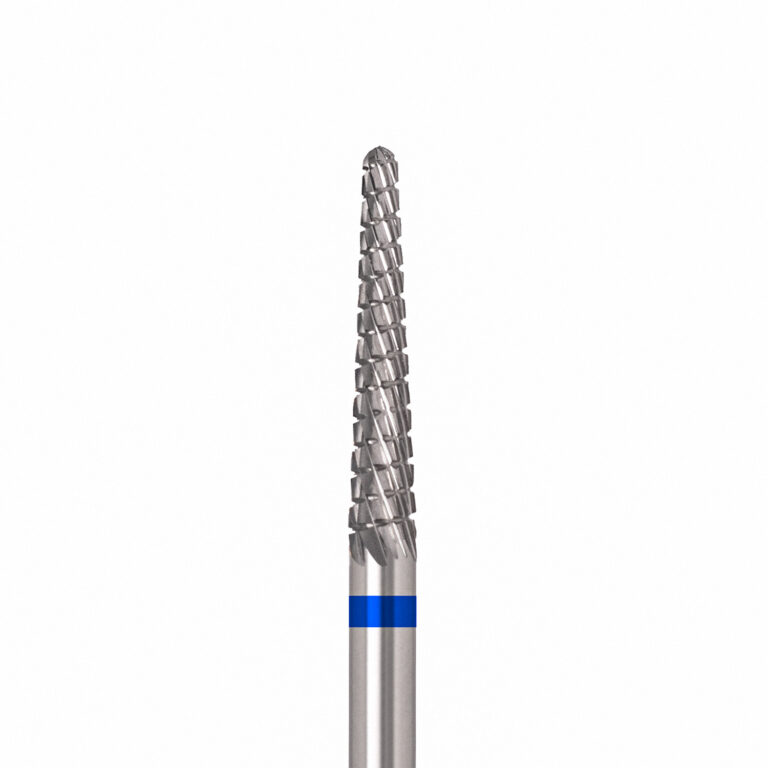 ÜLKA Carbide nail drill bit needle blue head diameter 2.3 mm / working part 14 mm 6 carbide_nail_drill_bit_cone_C2314-М_macro