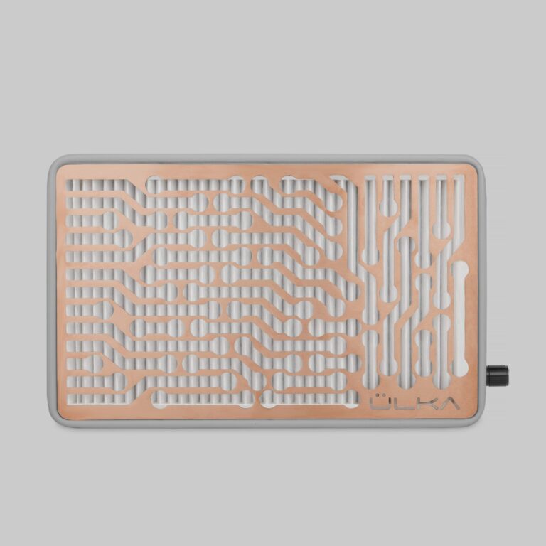 Nail dust collector ÜLKA Nano Rose Gold Grey 2 ÜLKA_Nano_grey_with _Rose_Gold_grille_01